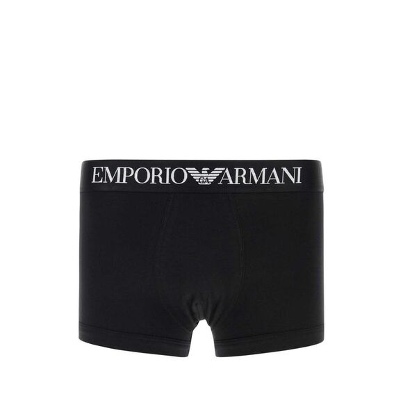 Emporio Armani Men Black Stretch Cotton Boxer